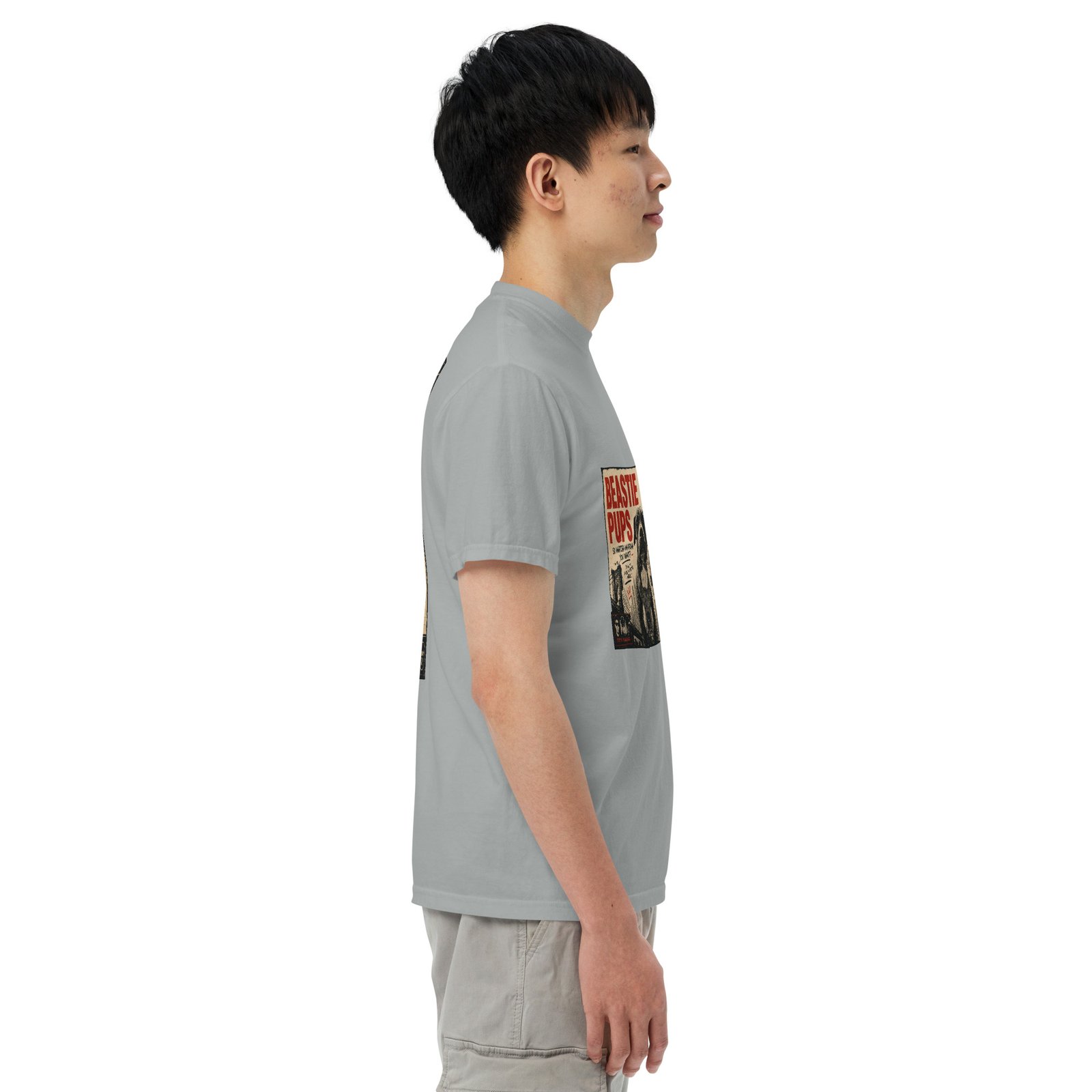 Beastie Pups “Licensed to Sniff” Tour ’94 – Front & Back Organic Oversized High Neck T-Shirt - Image 72