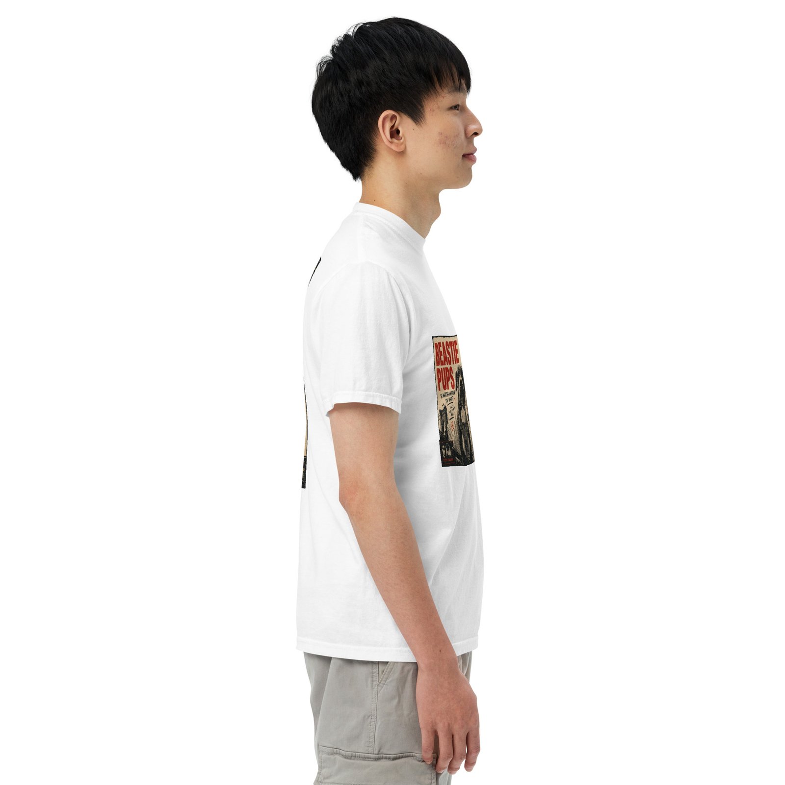 Beastie Pups “Licensed to Sniff” Tour ’94 – Front & Back Organic Oversized High Neck T-Shirt - Image 86