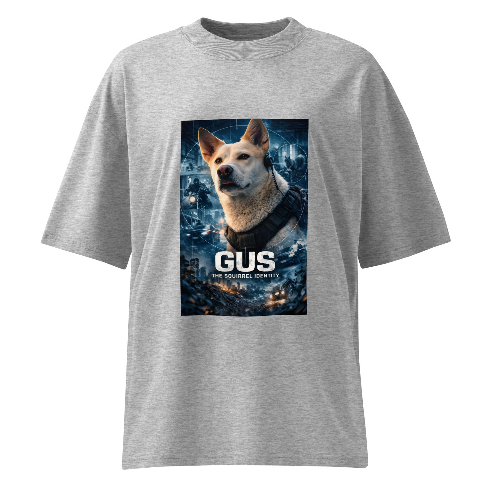 GUS: The Squirrel Identity – Organic Oversized High Neck T-Shirt - Image 12