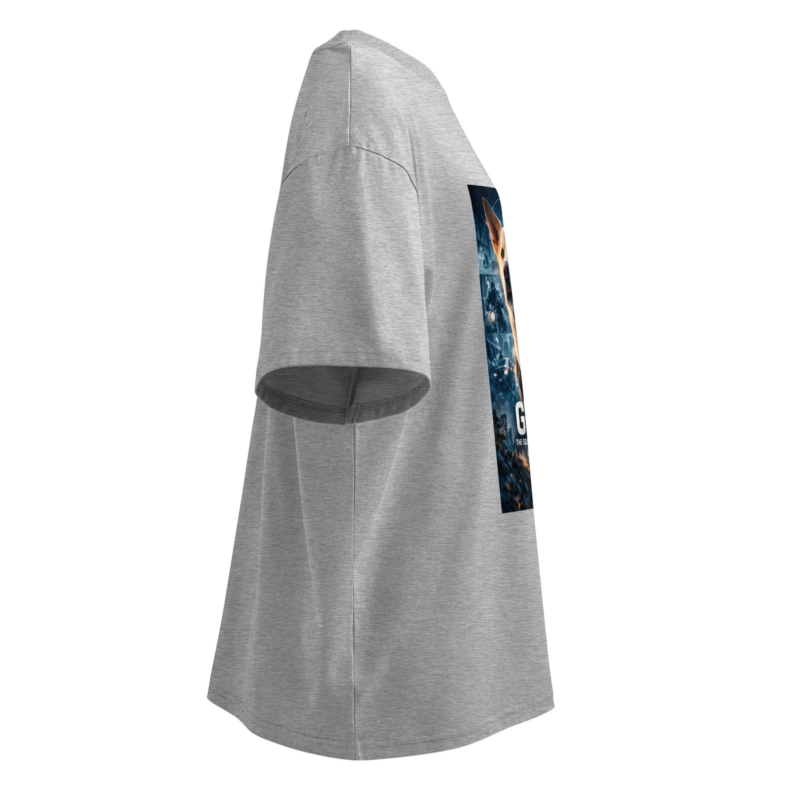 GUS: The Squirrel Identity – Organic Oversized High Neck T-Shirt - Image 15