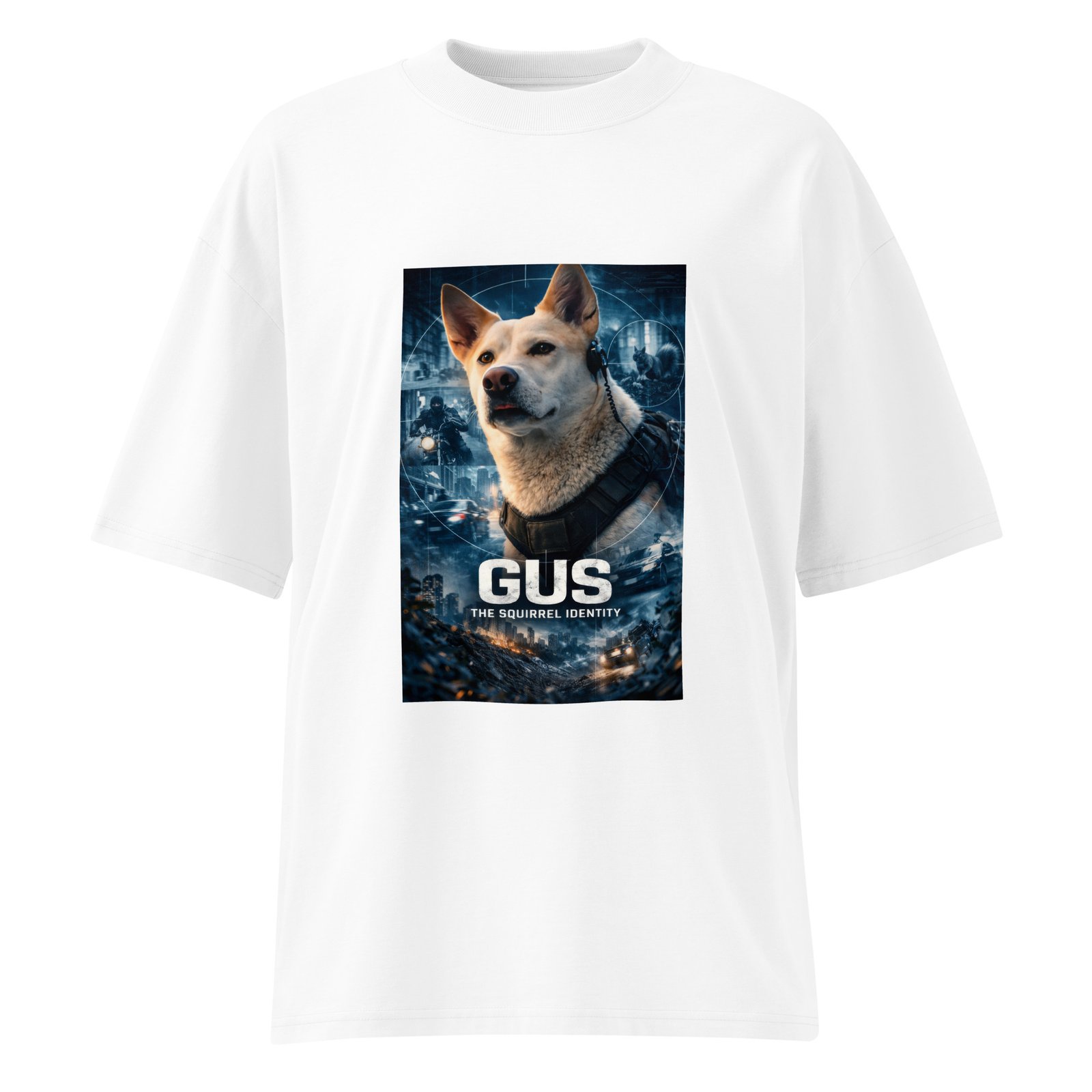 GUS: The Squirrel Identity – Organic Oversized High Neck T-Shirt - Image 16