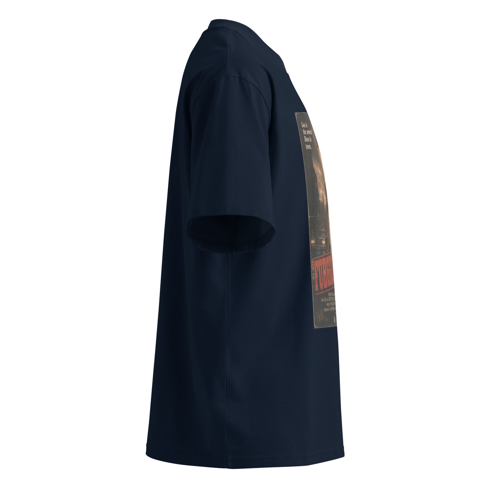 Fuhgeddaboudit – Gus Mob Boss Organic Oversized High Neck T-Shirt - Image 3