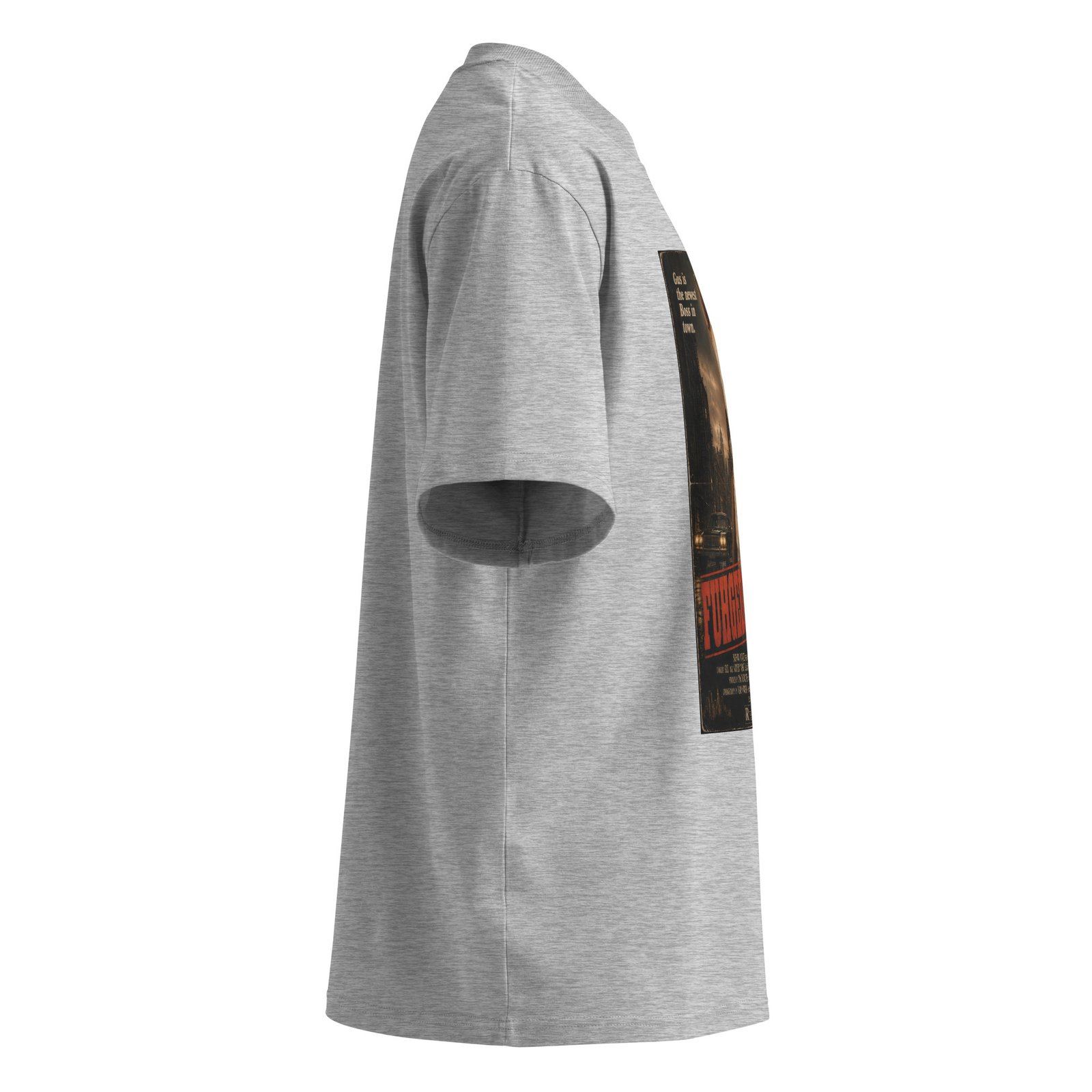 Fuhgeddaboudit – Gus Mob Boss Organic Oversized High Neck T-Shirt - Image 11